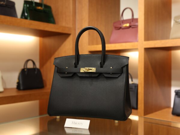 Birkin 30 Epsom Retourne Black GHW
