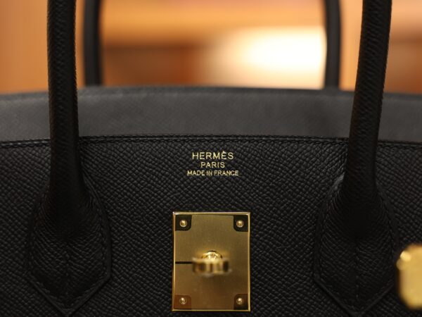 Birkin 30 Epsom Retourne Black GHW