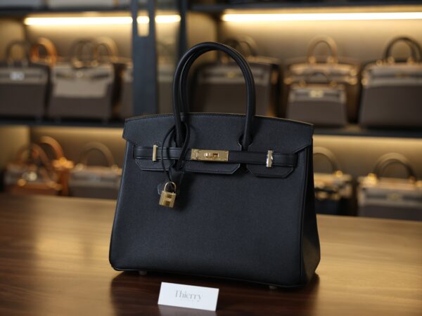 Birkin 30 Epsom Retourne Black GHW