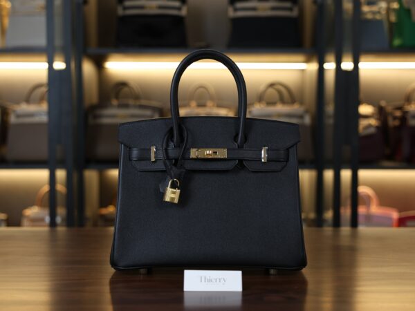 Birkin 30 Epsom Retourne Black GHW