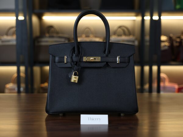 Birkin 30 Epsom Retourne Black GHW