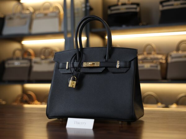 Birkin 30 Epsom Retourne Black GHW