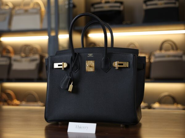 Birkin 30 Epsom Retourne Black GHW