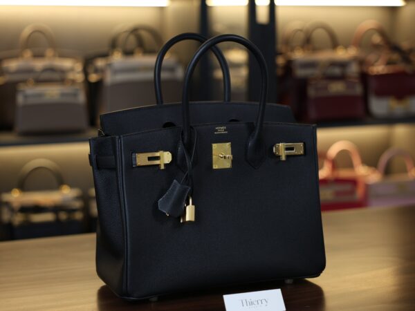 Birkin 30 Epsom Retourne Black GHW