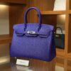 Birkin 30 Epsom Retourne Bleu Electrique PHW
