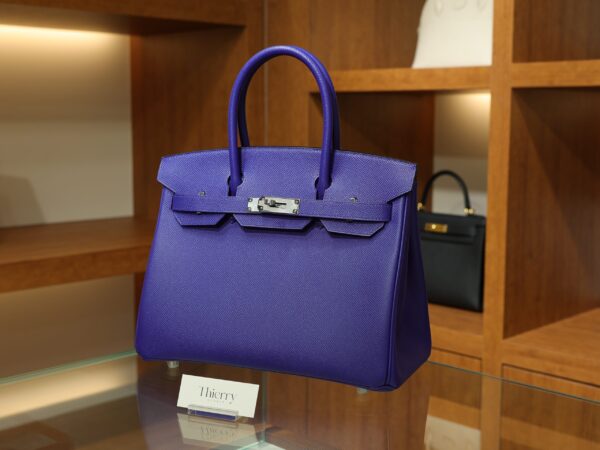 버킨 30 앱송 르투르네 블루 일렉트릭 은장 001_SBJ_9305 Birkin 30 Epsom Retourne Bleu Electrique PHW