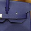 Birkin 30 Epsom Retourne Bleu Electrique PHW