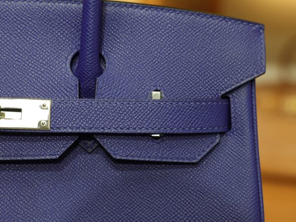 Birkin 30 Epsom Retourne Bleu Electrique PHW