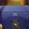 Birkin 30 Epsom Retourne Bleu Electrique PHW