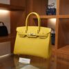 Birkin 30 Epsom Retourne Jaune Ambre GHW