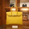 Birkin 30 Epsom Retourne Jaune Ambre GHW