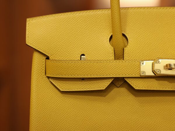 Birkin 30 Epsom Retourne Jaune Ambre GHW