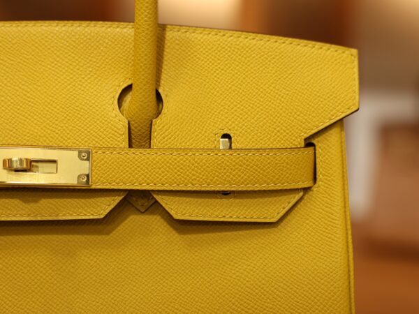Birkin 30 Epsom Retourne Jaune Ambre GHW