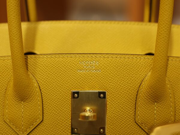 Birkin 30 Epsom Retourne Jaune Ambre GHW