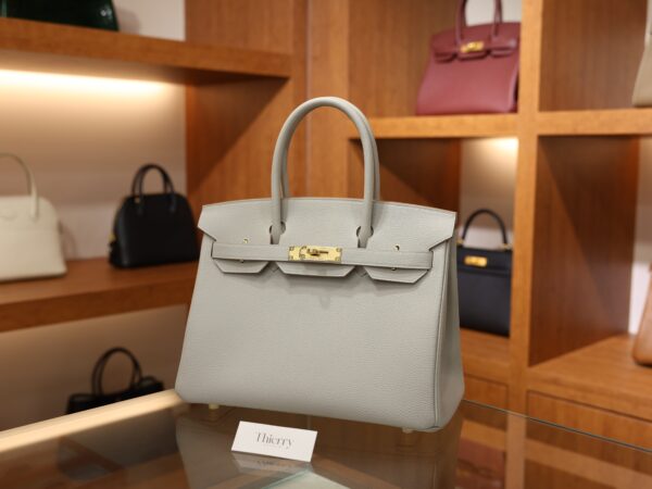 버킨 30 토고 그리스 펄 금장 001_139A6120 Birkin 30 Togo Gris Perle GHW