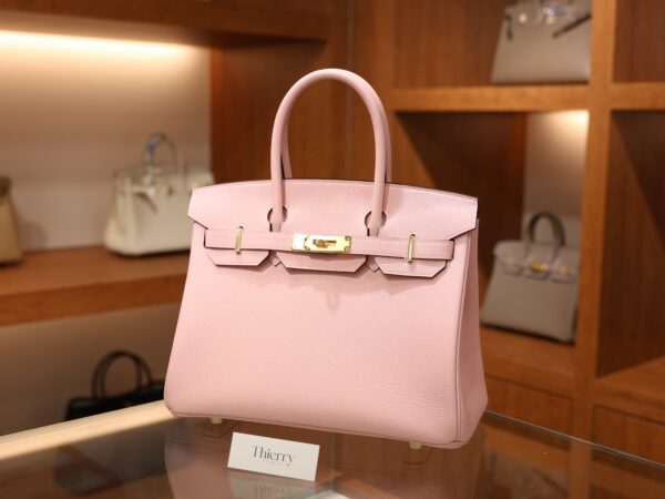 버킨 30 토고 로즈사쿠라 금장 001_139A3317 Birkin 30 Togo Rose Sakura GHW
