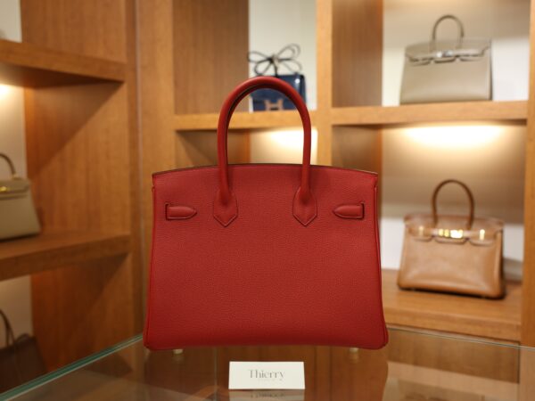 Birkin 30 Togo Rouge Casaque GHW