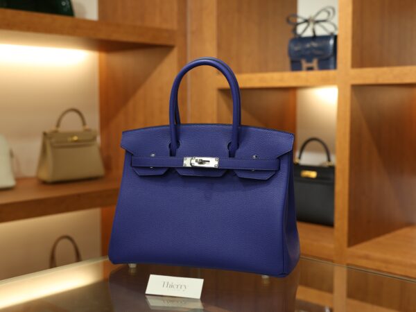 Birkin 30 Togo Bleu Electrique PHW