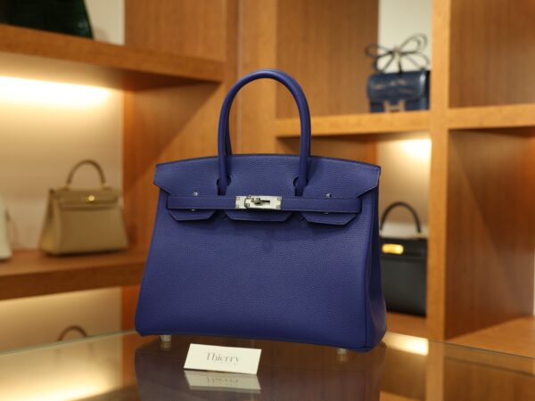 Birkin 30 Togo Bleu Electrique PHW