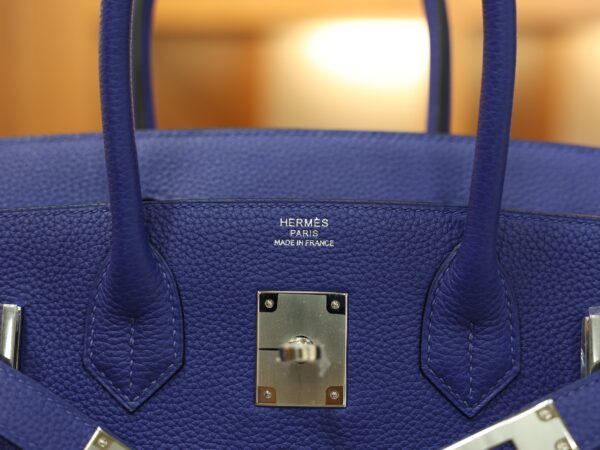 Birkin 30 Togo Bleu Electrique PHW
