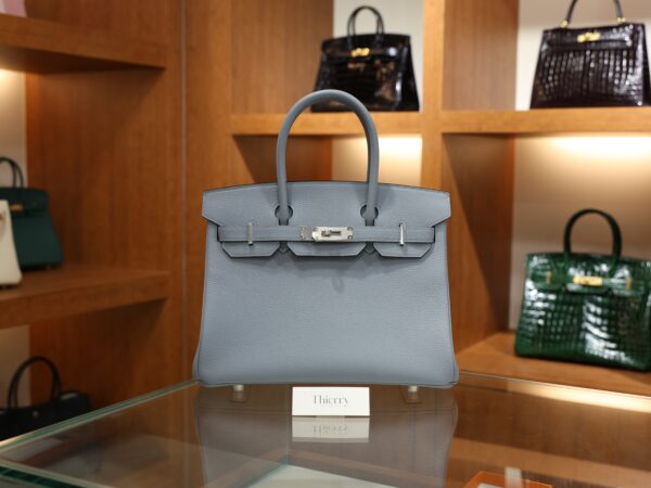 Birkin 30 Togo Bleu Lin PHW