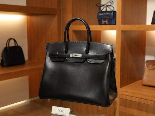 버킨 35 복스 르투르네 블랙 은장 001_139A9723 Birkin 35 Box Retourne Black PHW