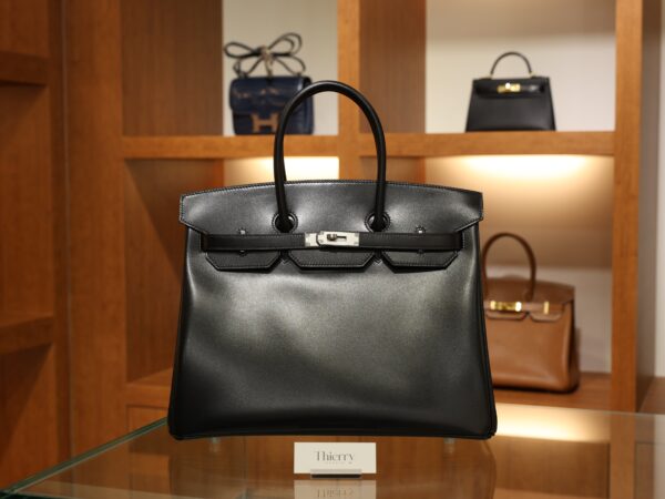 Birkin 35 Box Retourne Black PHW