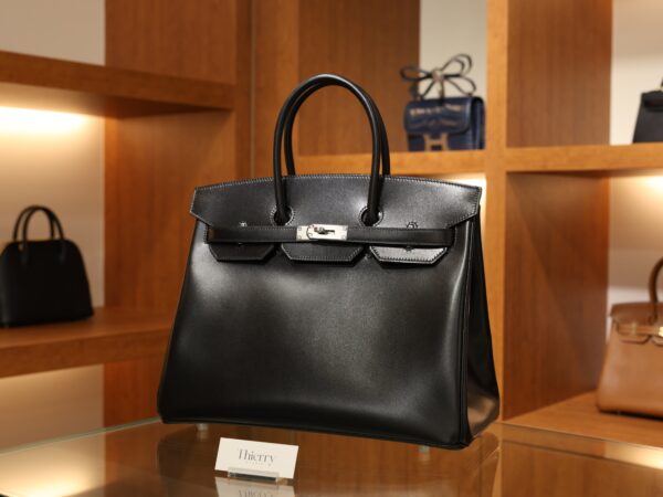 Birkin 35 Box Retourne Black PHW