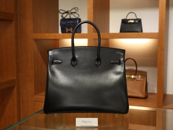 Birkin 35 Box Retourne Black PHW