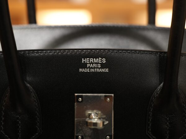 Birkin 35 Box Retourne Black PHW