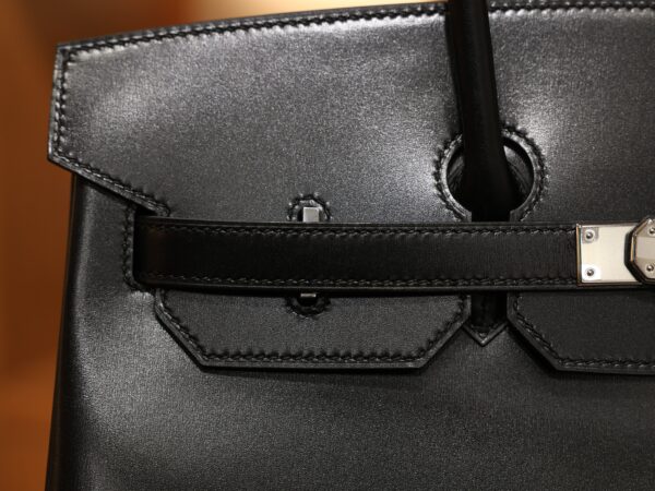 Birkin 35 Box Retourne Black PHW