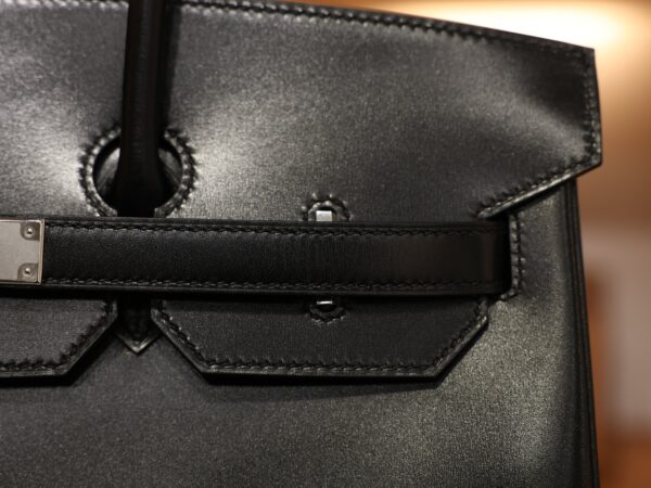 Birkin 35 Box Retourne Black PHW