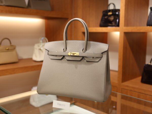 버킨 35 토고 그리스 아스팔트 금장 001_139A2825 Birkin 35 Togo Gris Asphalte GHW