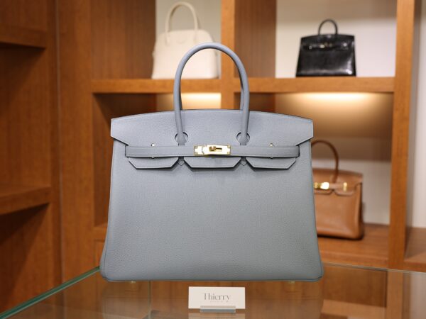 Birkin 35 Togo Bleu Lin GHW