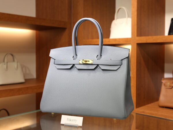 Birkin 35 Togo Bleu Lin GHW