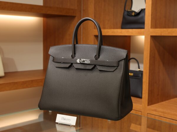 버킨 35 토고 에벤 은장 001_SBJ_9411 Birkin 35 Togo Ebene PHW