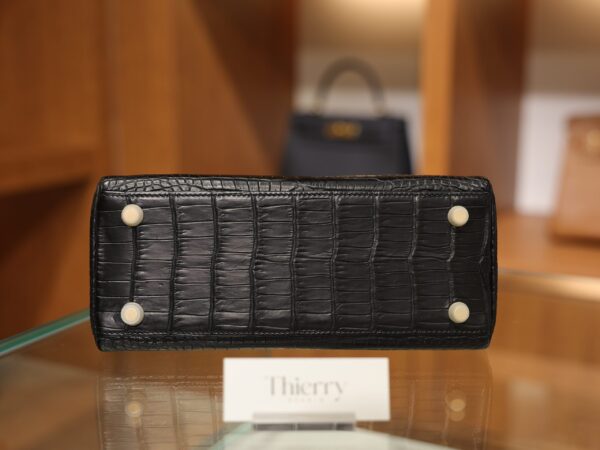 Kelly 25 Matte Porosus Black GHW