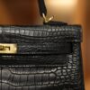 Kelly 25 Matte Porosus Black GHW