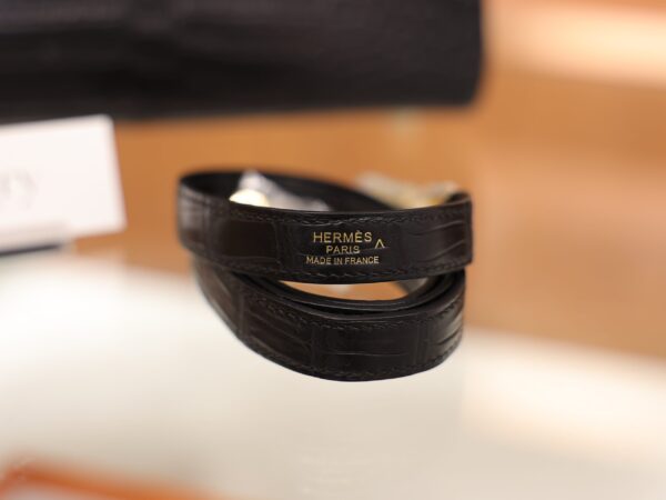Kelly 25 Matte Porosus Black GHW