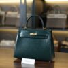 Kelly 25 Box Sellier Vert Fonce GHW