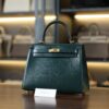Kelly 25 Box Sellier Vert Fonce GHW