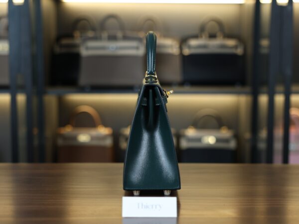 Kelly 25 Box Sellier Vert Fonce GHW