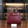 Kelly 25 Box Sellier Bordeaux GHW