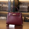 Kelly 25 Box Sellier Bordeaux GHW