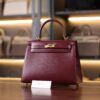 Kelly 25 Box Sellier Bordeaux GHW