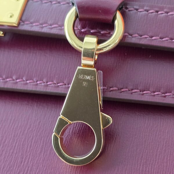 Kelly 25 Box Sellier Bordeaux GHW