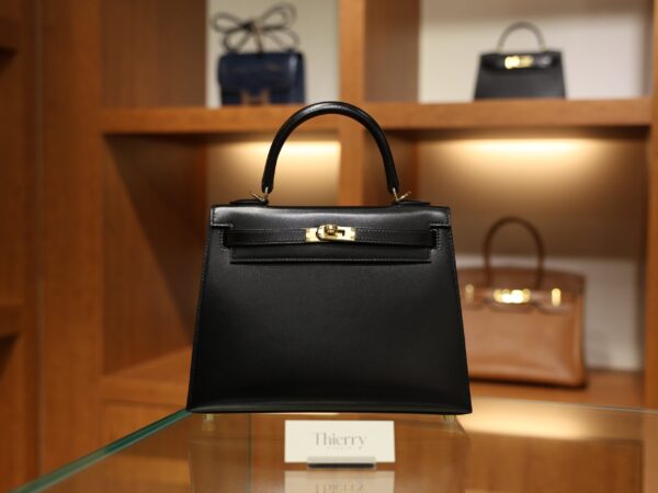 켈리 25 복스 셀리에 블랙 금장 001_139A9819 Kelly 25 Box Sellier Black GHW