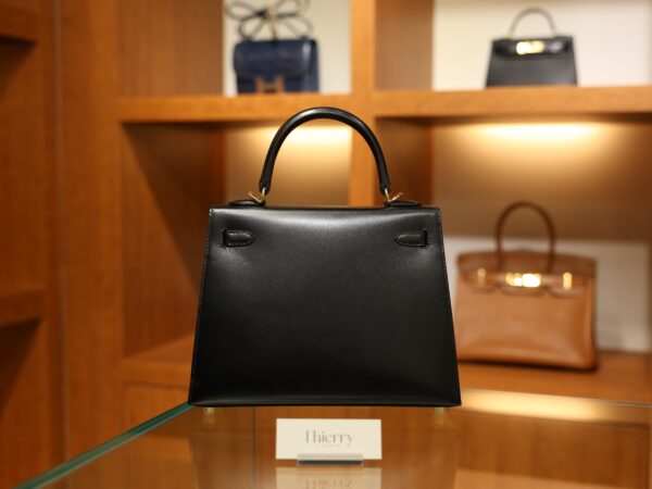 Kelly 25 Box Sellier Black GHW