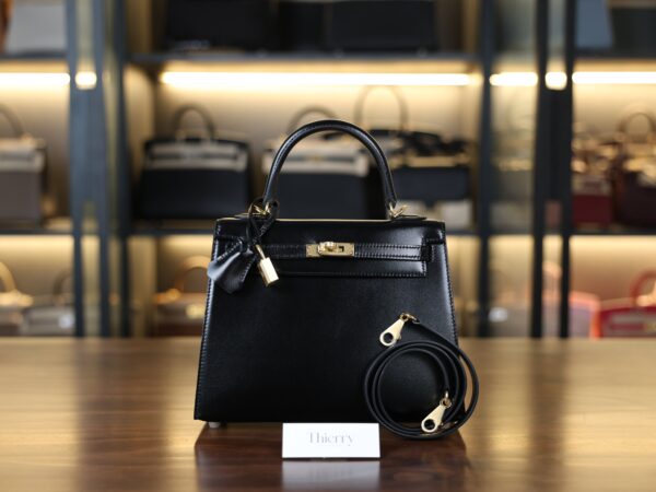 Kelly 25 Box Sellier Black GHW