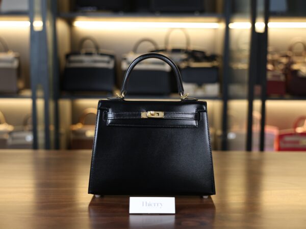 Kelly 25 Box Sellier Black GHW